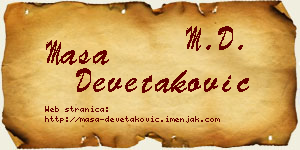 Maša Devetaković vizit kartica